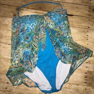Paisley one piece swimsuit